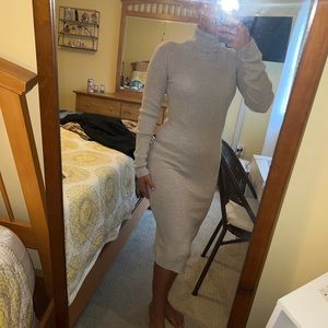 Express turtleneck midi dress